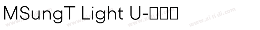 MSungT Light U字体转换